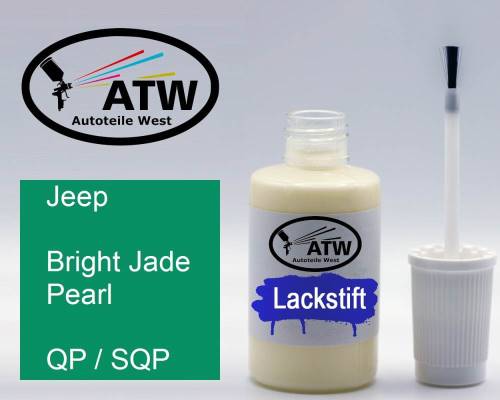 Jeep, Bright Jade Pearl, QP / SQP: 20ml Lackstift, von ATW Autoteile West.